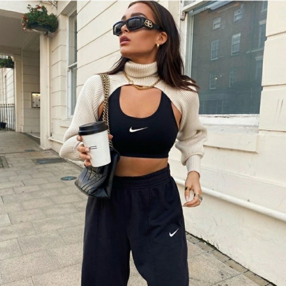Turtleneck Arm Warmer Sweater